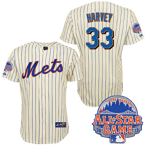 Matt Harvey #33 Youth Baseball Jersey-New York Mets Authentic All Star White MLB Jersey